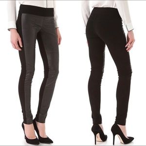 CLUB MONACO Leggings Snakeskin Faux Leather Black Size XS